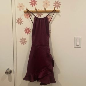 Burgundy mini dress from Revolve